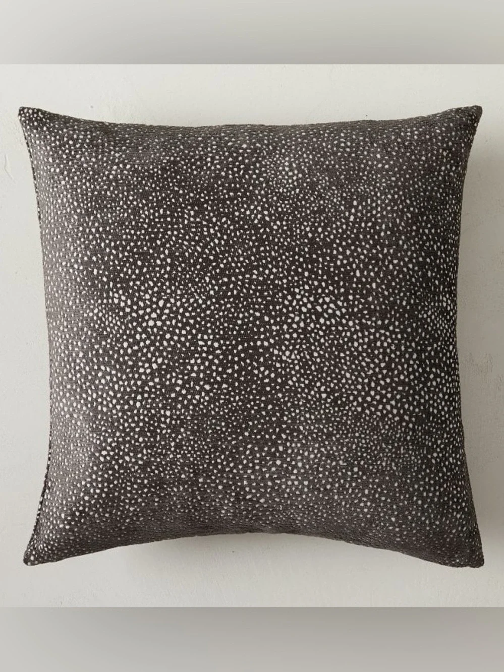 WEST ELM Pair of Dotted Chenille Jacquard 20x20 Pillow Shams Slate